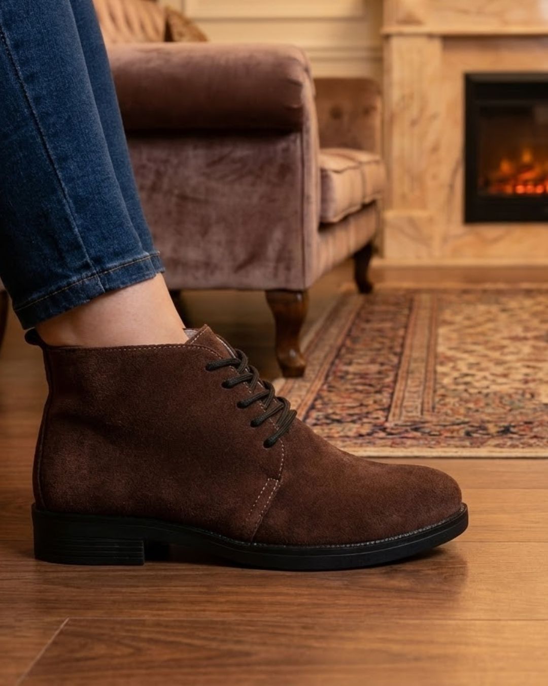 هاف بوت جلد طبيعي