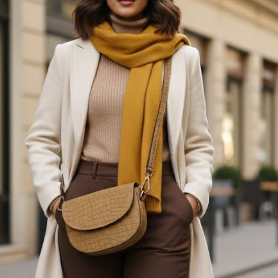 شنطة كروس جلد طبيعي