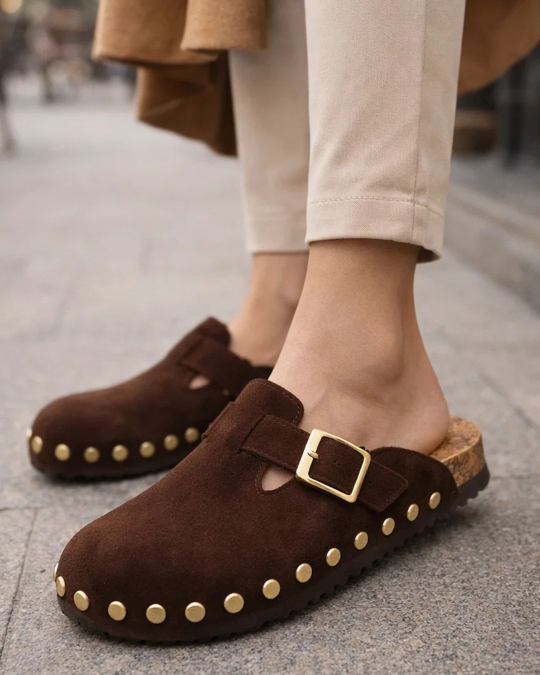 Premium Natural Suede Mule – Comfort Edition