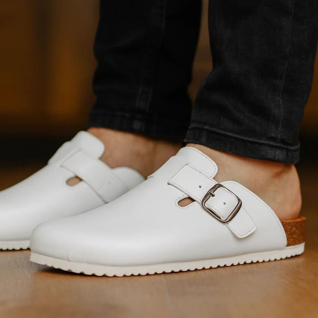 Men's Genuine-Leather Clog