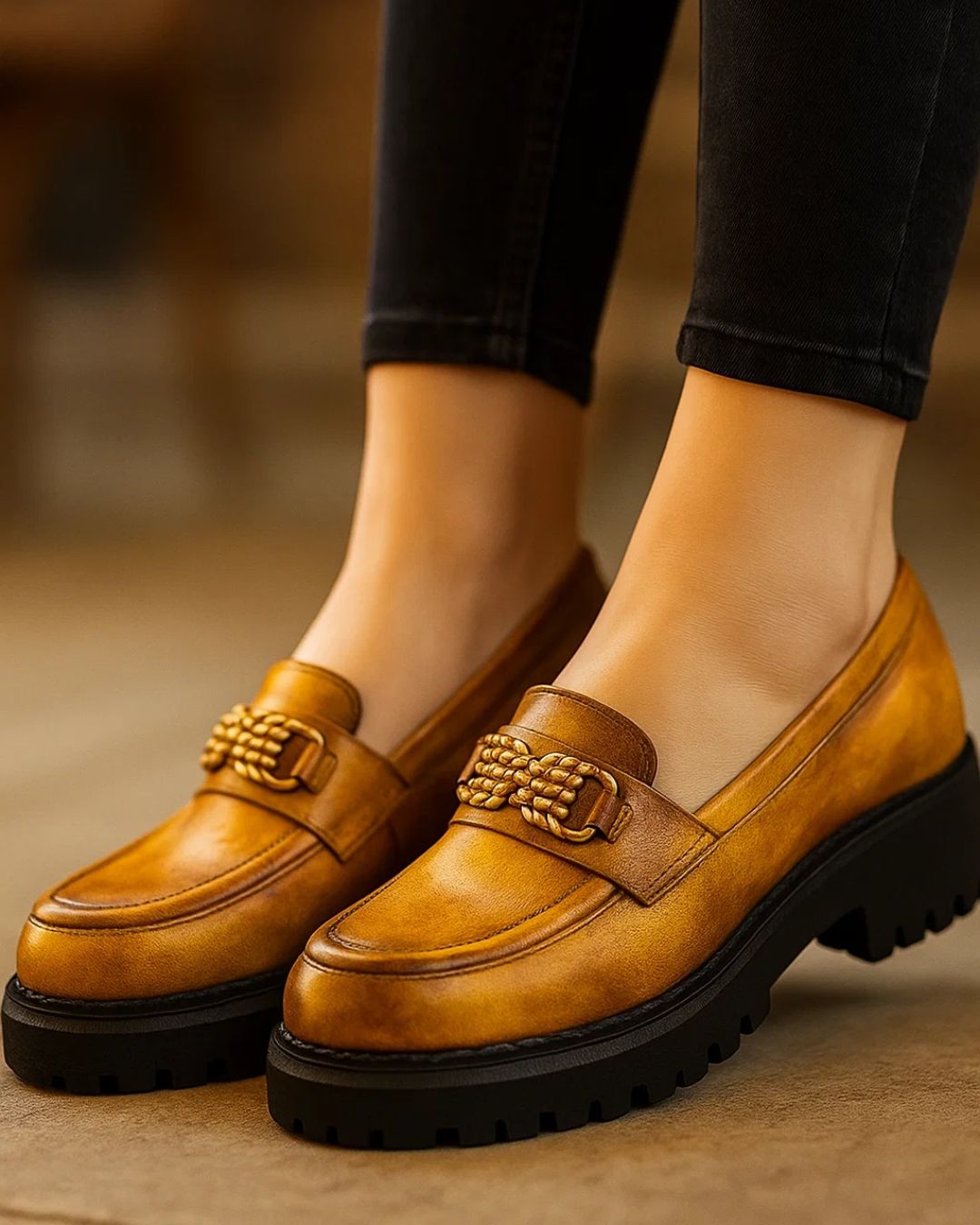 Handmade Genuine-Leather Women's Loafer