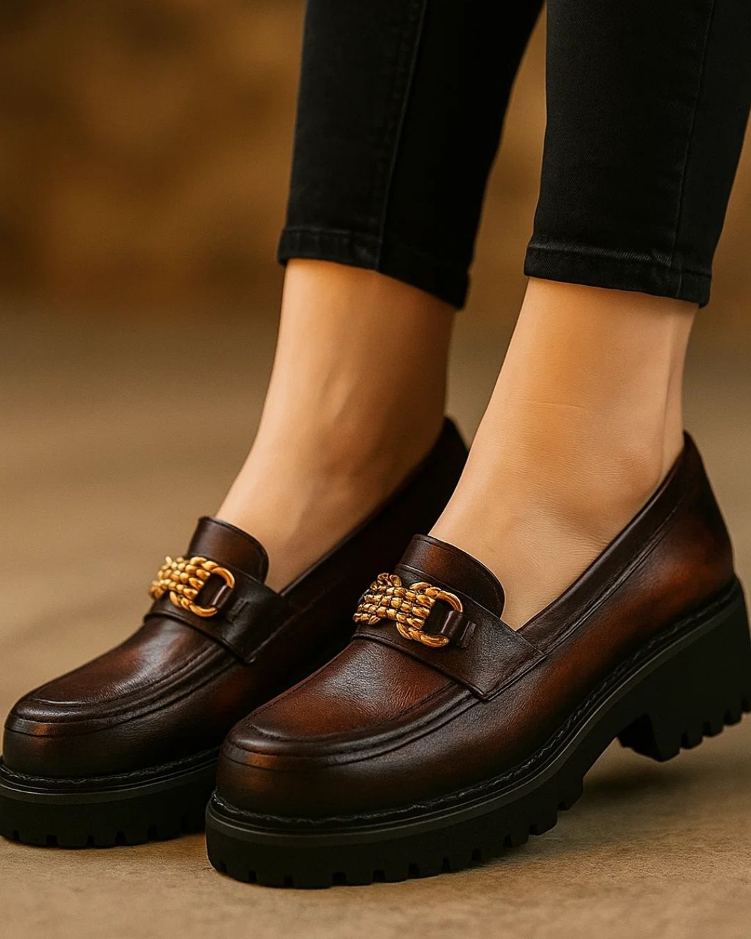 Handmade Genuine-Leather Women's Loafer