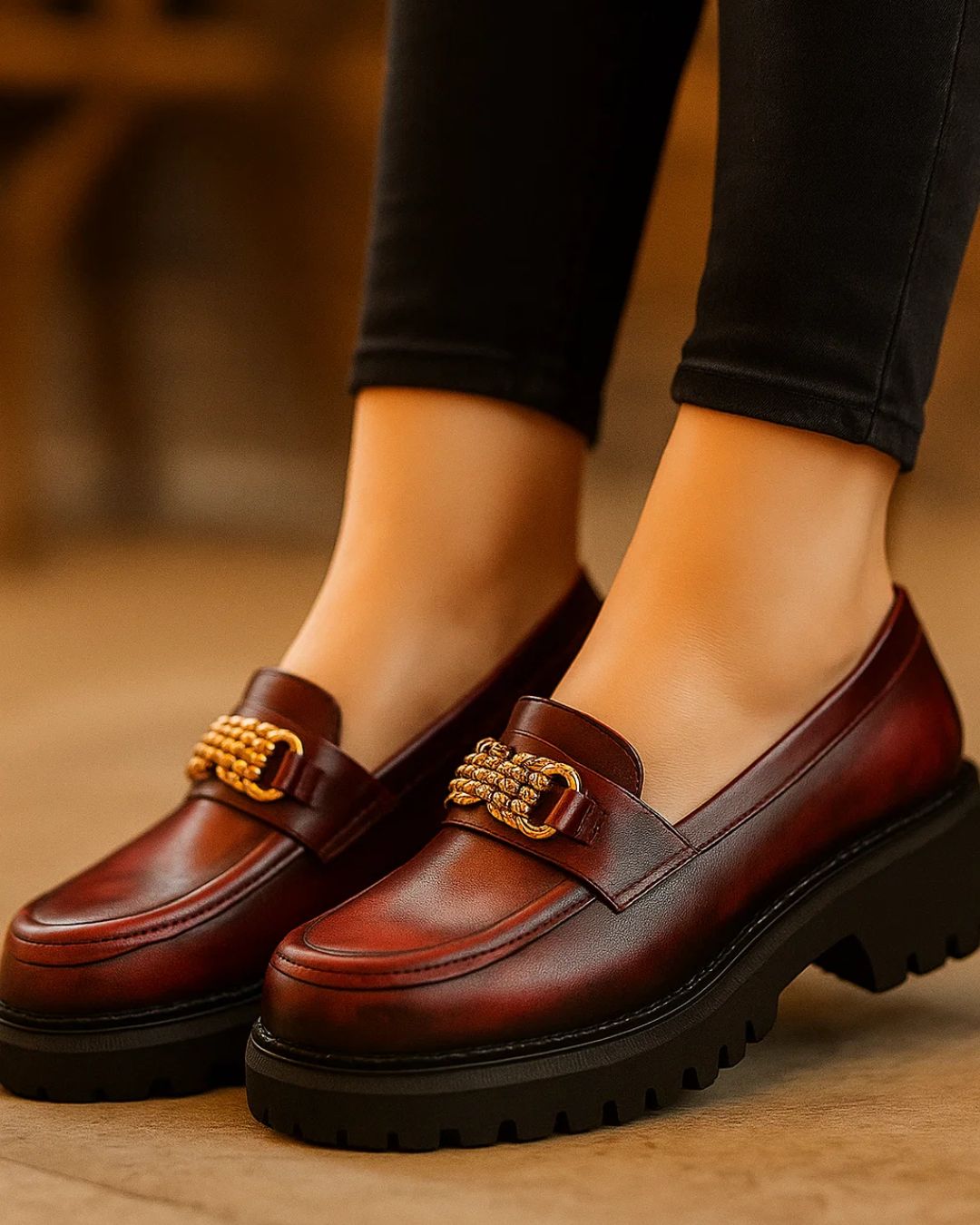 Handmade Genuine-Leather Women's Loafer