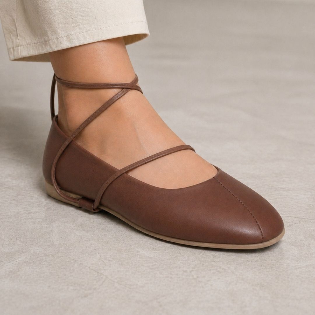 Lace-Up Ballet Flats