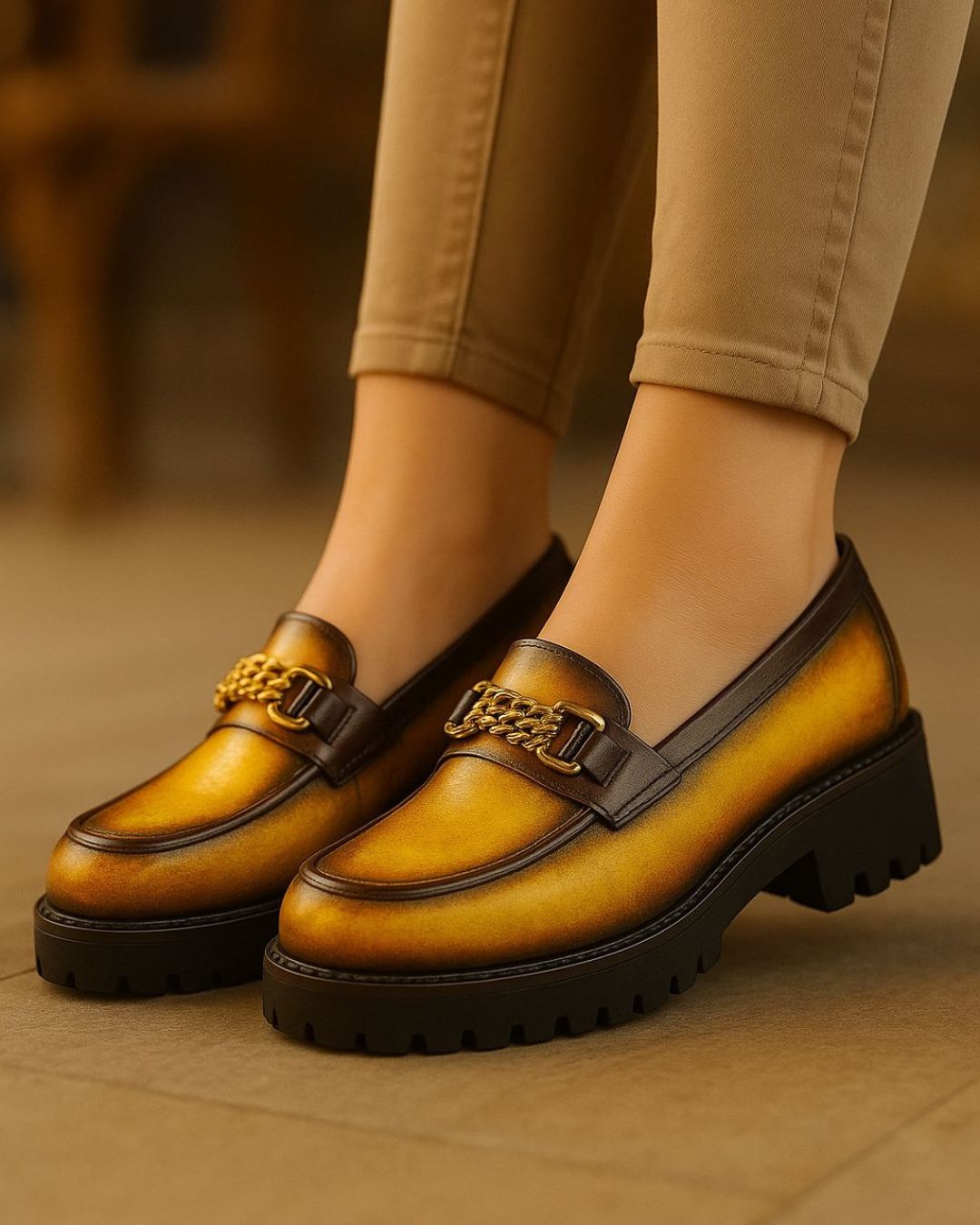 Handmade Genuine-Leather Women's Loafer