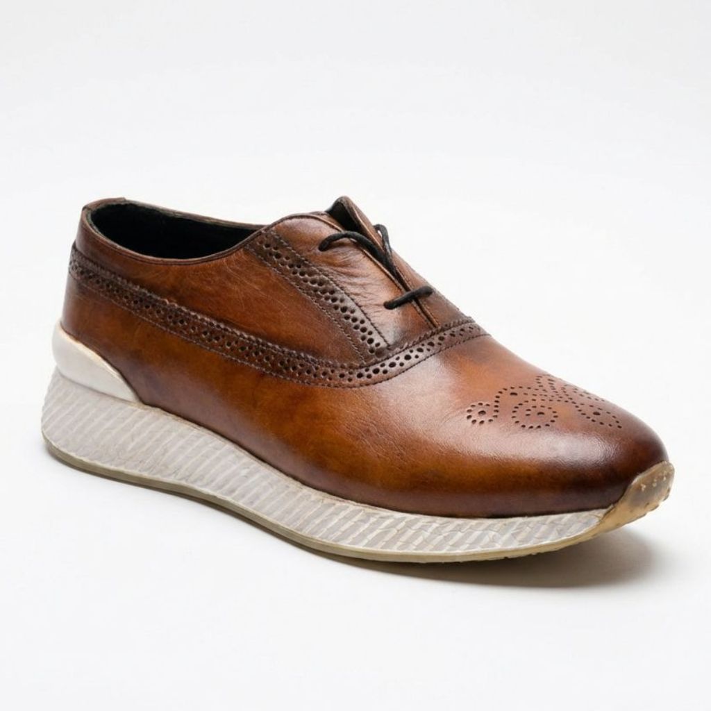 Men Genuine Leather Patina Shoes – Handcrafted