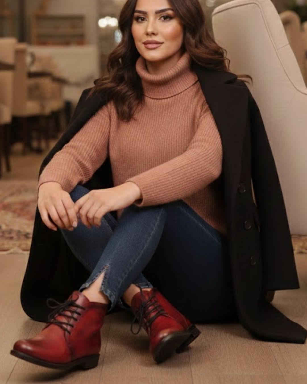 Hand-Finished Patina Leather Ankle Boots