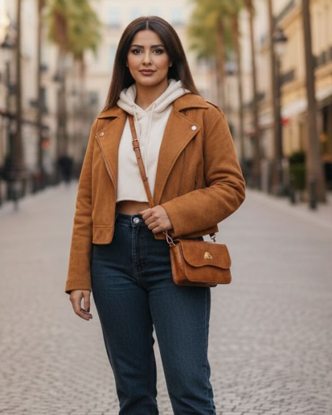 Faux Leather Crossbody Bag