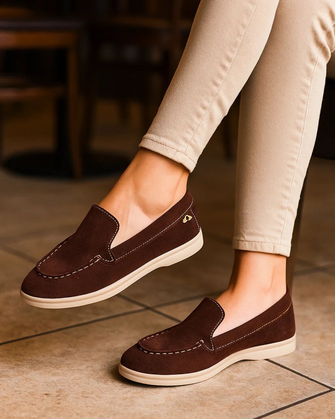 ELIO genuine leather handmade women’s loafer – premium lightweight comfort design