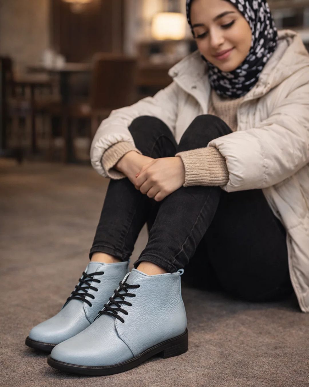 هاف بوت جلد طبيعي