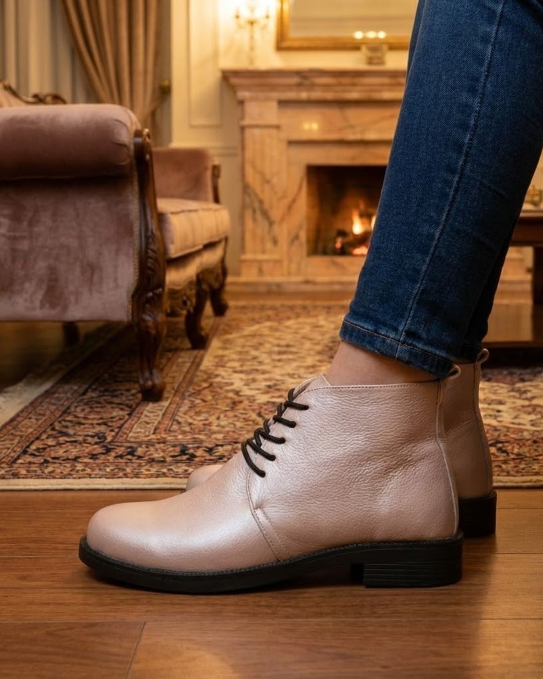 هاف بوت جلد طبيعي