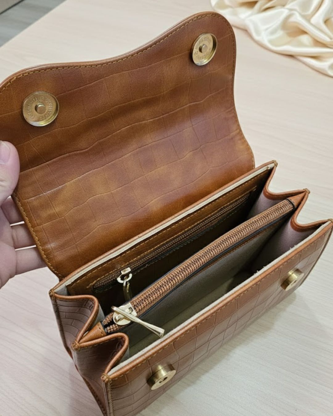 Faux Leather Crossbody Bag