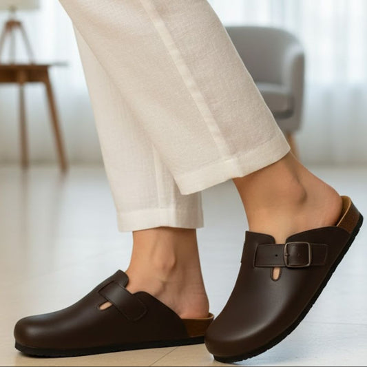Genuine-Leather Clog