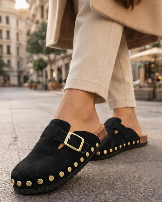 Premium Natural Suede Mule – Comfort Edition