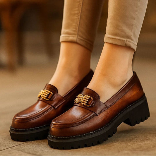 Handmade Genuine-Leather Women's Loafer