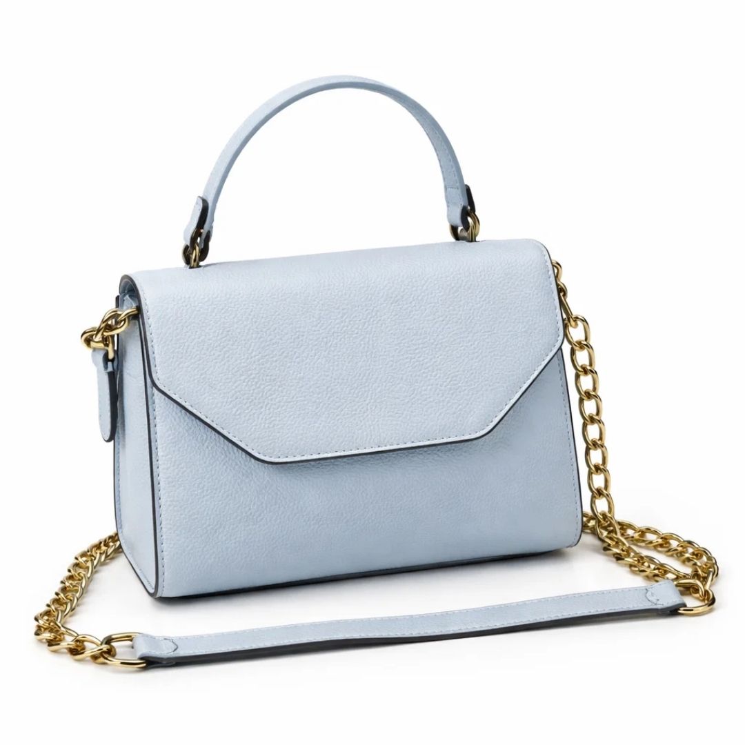 Genuine Leather Structured Handbag