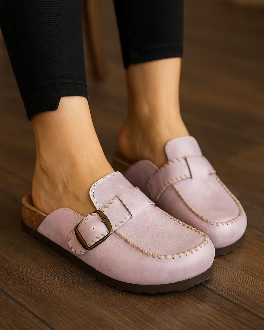 Women Natural Leather Mule
