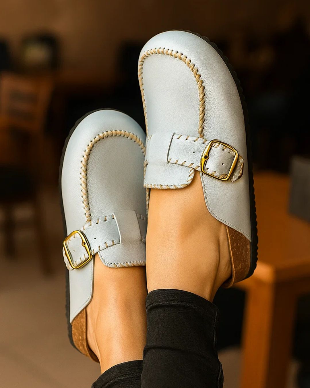 Women Natural Leather Mule