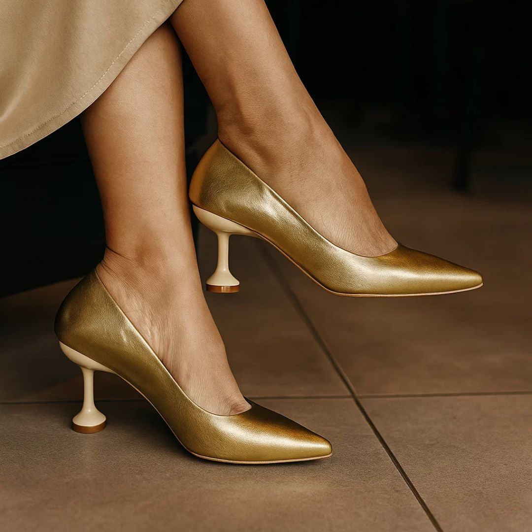 Genuine leather heels product photo