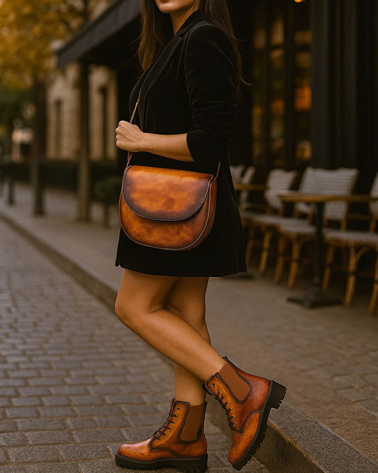 هاف بوت جلد طبيعي