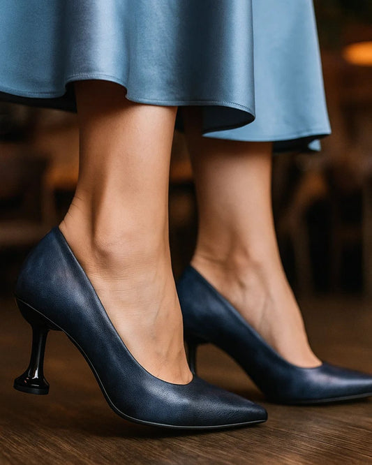 Women’s Heels Vintage Hand-Painted Patina