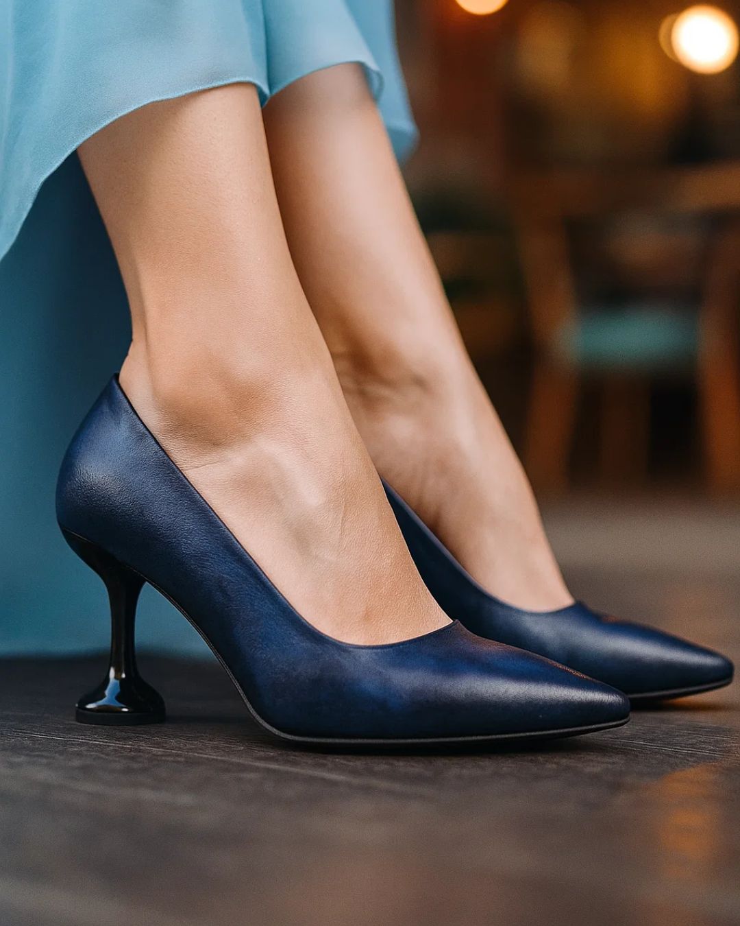 Women’s Heels Vintage Hand-Painted Patina