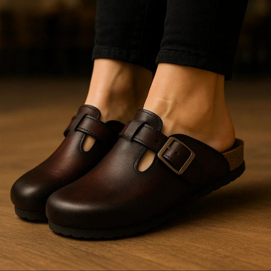 Men's Genuine-Leather Clog Patina Edition