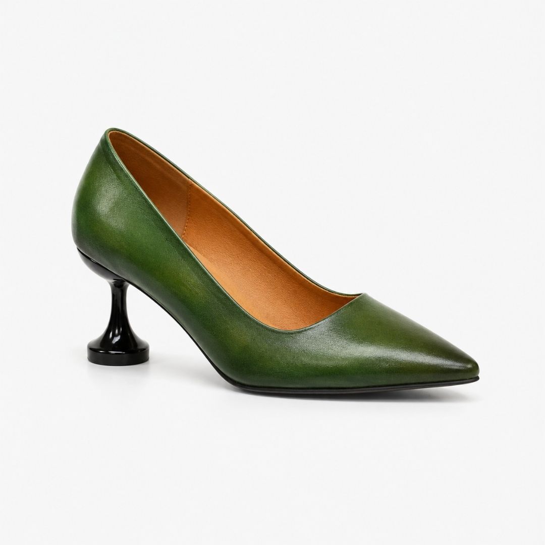 Women’s Heels Vintage Hand-Painted Patina