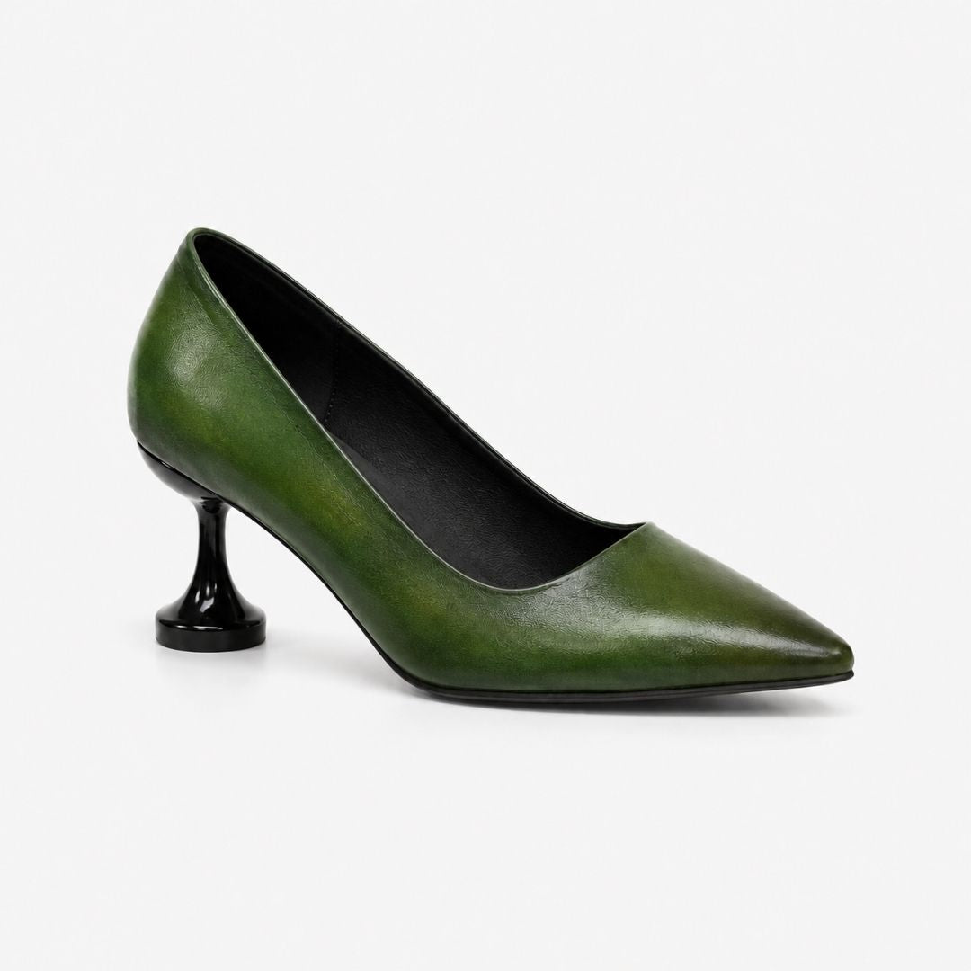 Women’s Heels Vintage Hand-Painted Patina