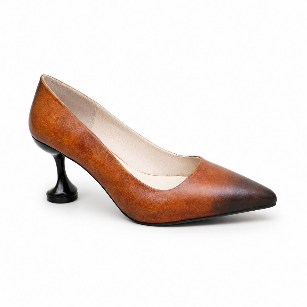 Women’s Heels Vintage Hand-Painted Patina