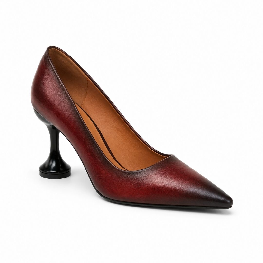 Women’s Heels Vintage Hand-Painted Patina