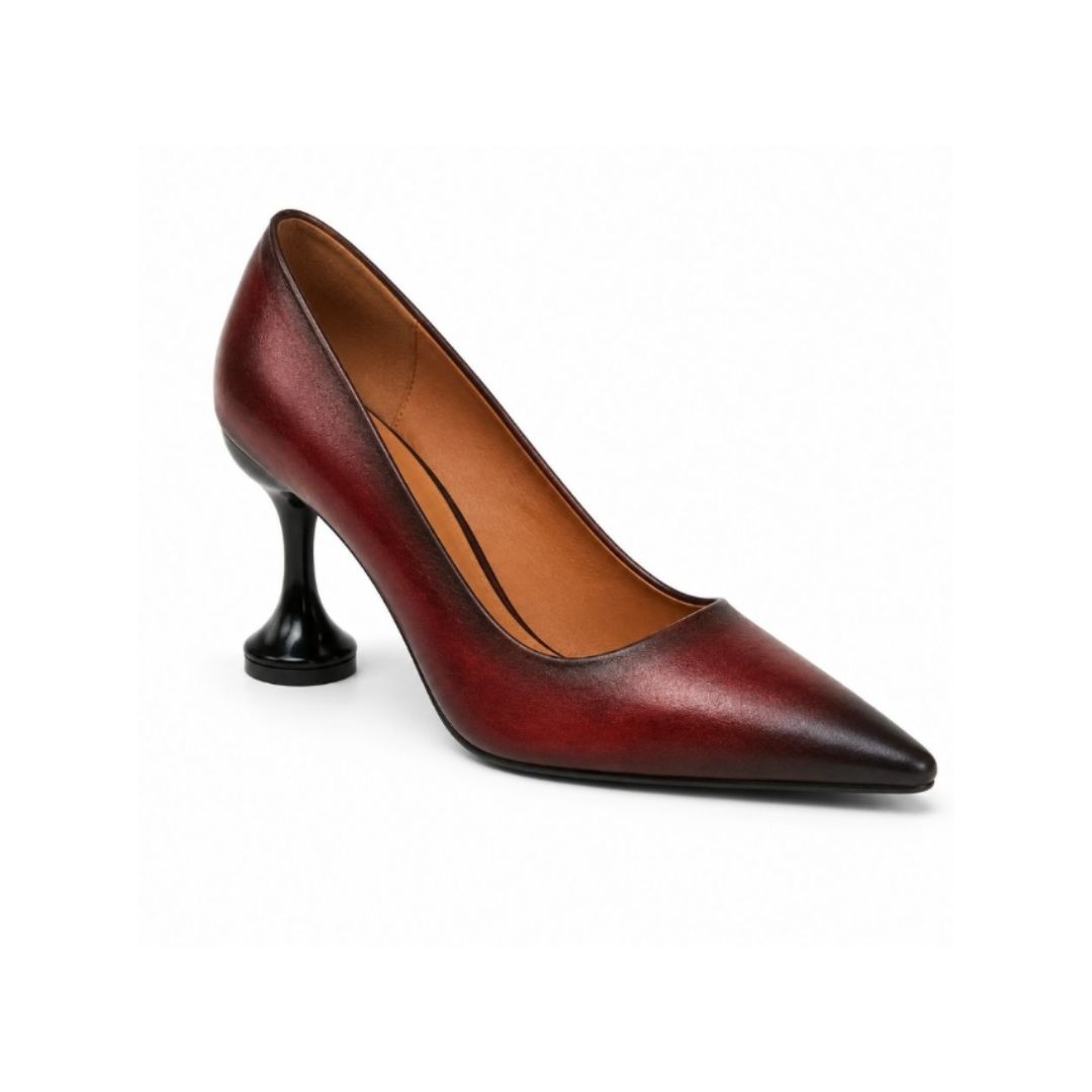 Women’s Heels Vintage Hand-Painted Patina