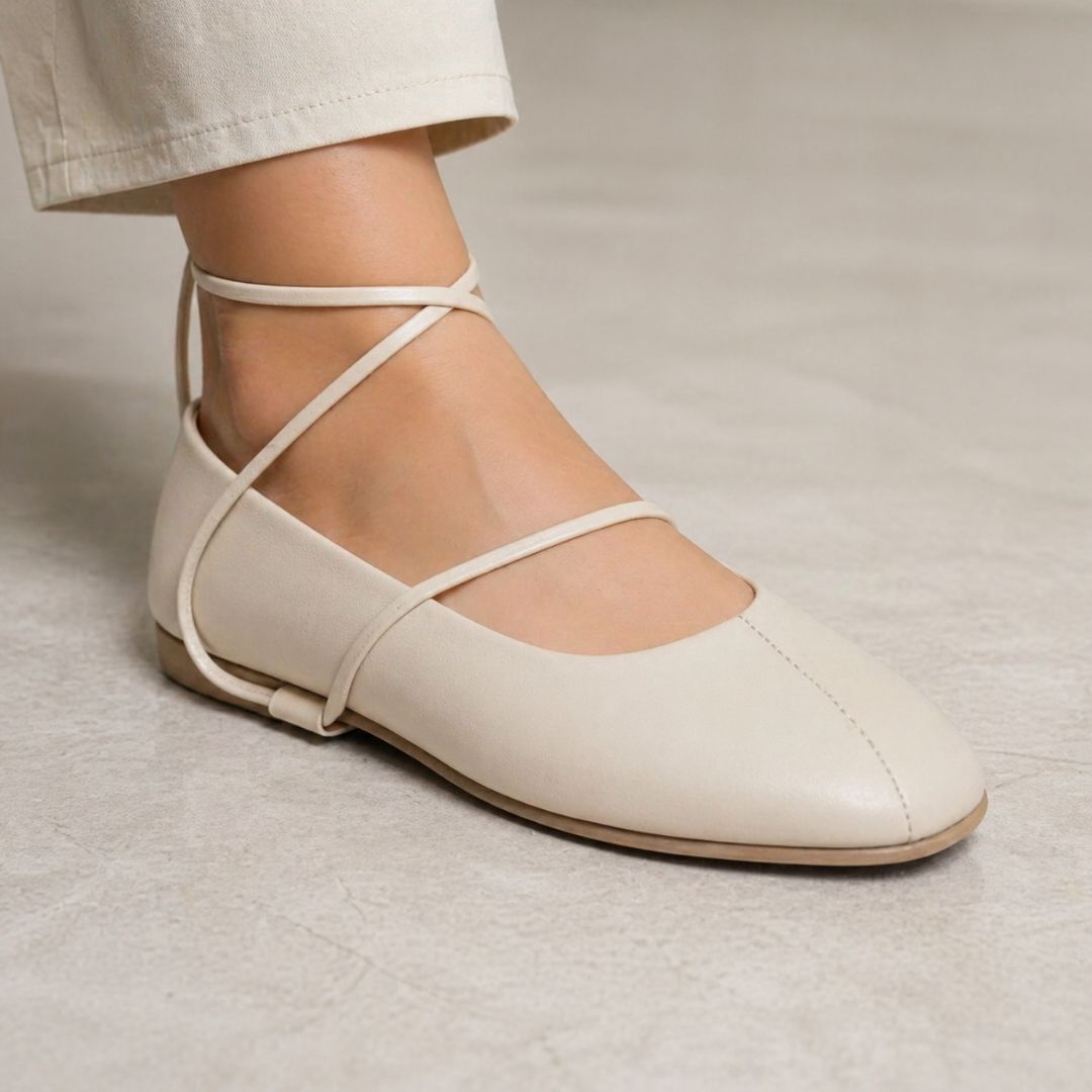Lace-Up Ballet Flats