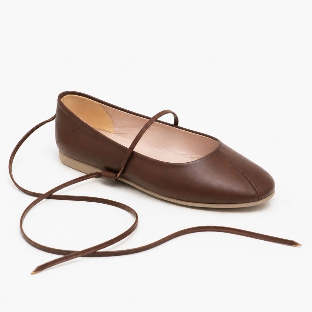 Lace-Up Ballet Flats