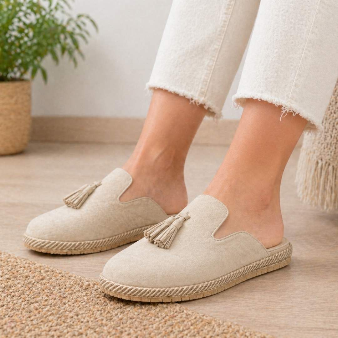 Woment's Elegant Tassel Mules
