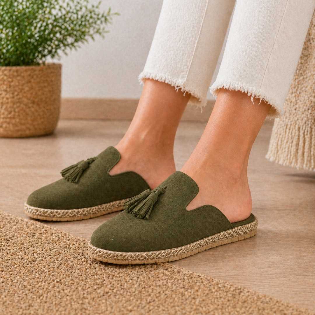 Woment's Elegant Tassel Mules