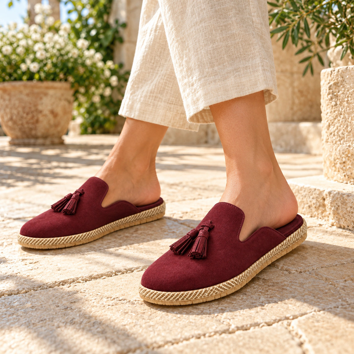 Woment's Elegant Tassel Mules