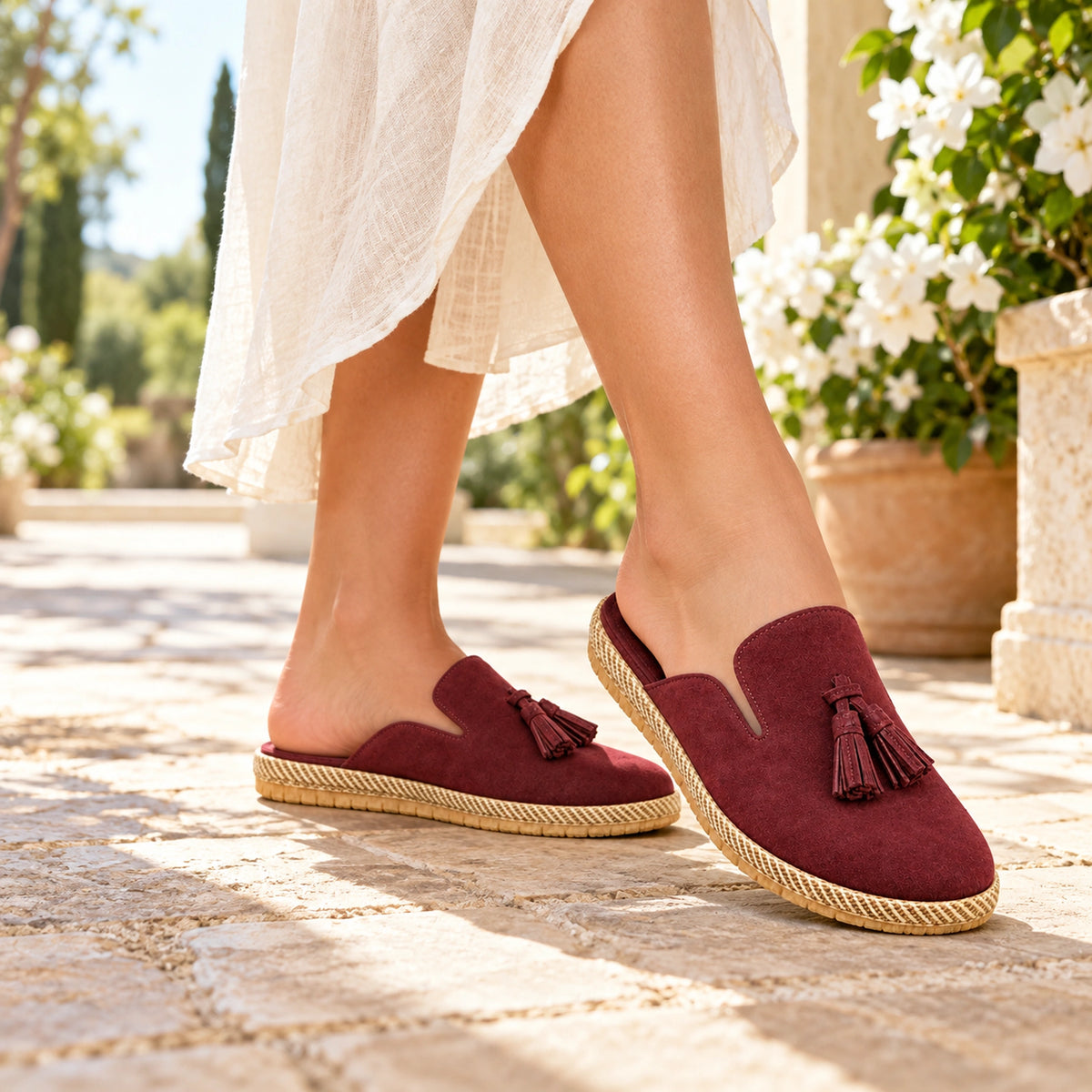 Woment's Elegant Tassel Mules