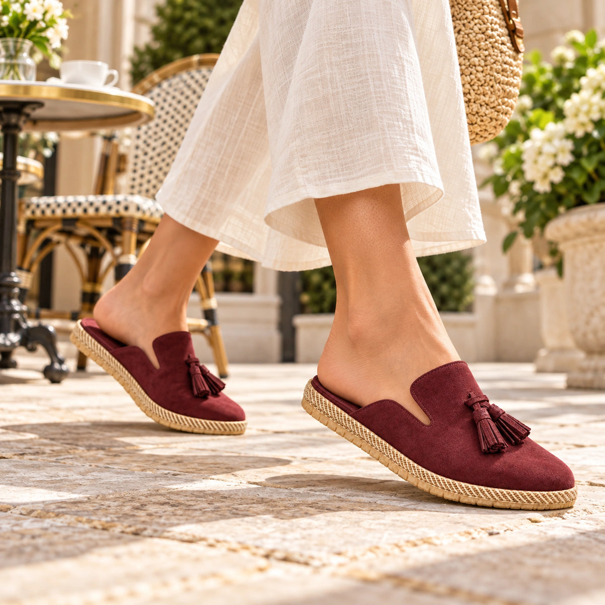 Woment's Elegant Tassel Mules