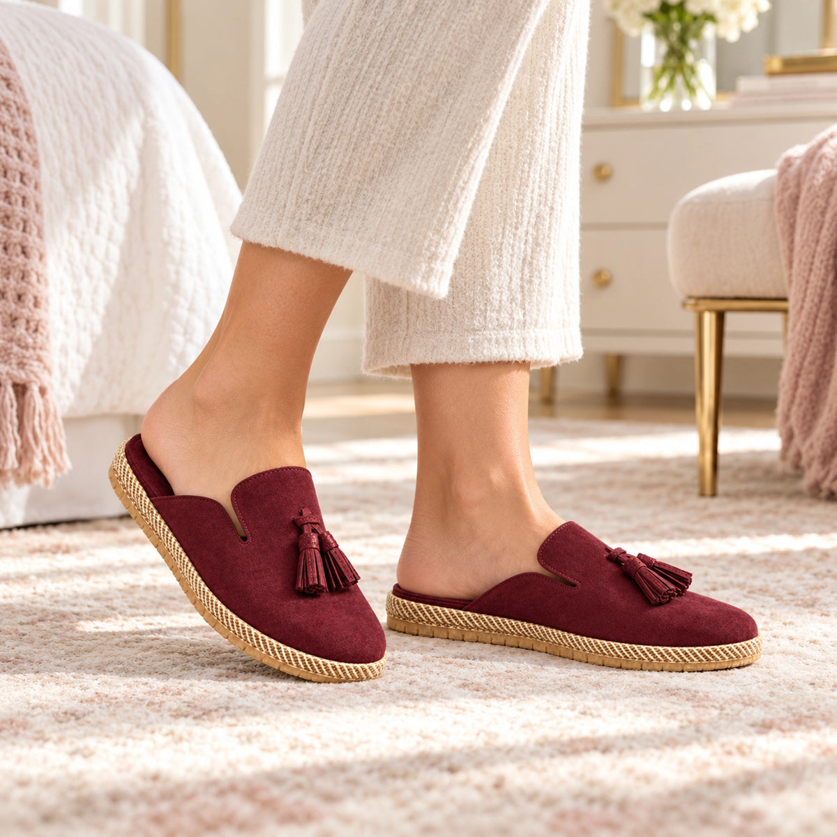 Woment's Elegant Tassel Mules