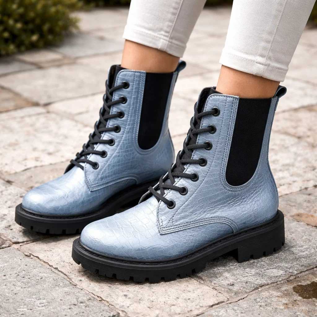 هاف بوط حريمي جلد طبيعي