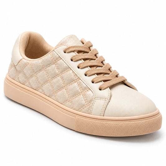 Women’s Quilted Shiny Sneakers