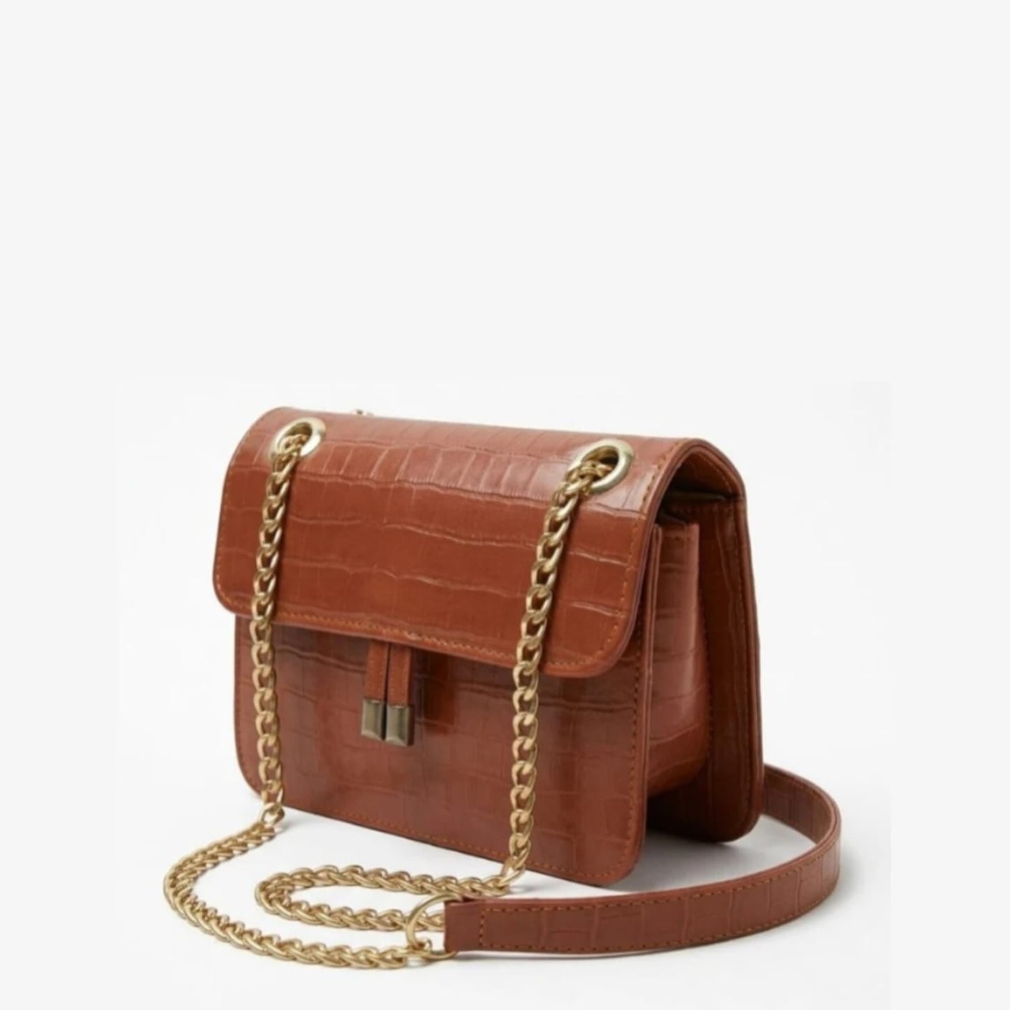 Faux Leather Crossbody Bag