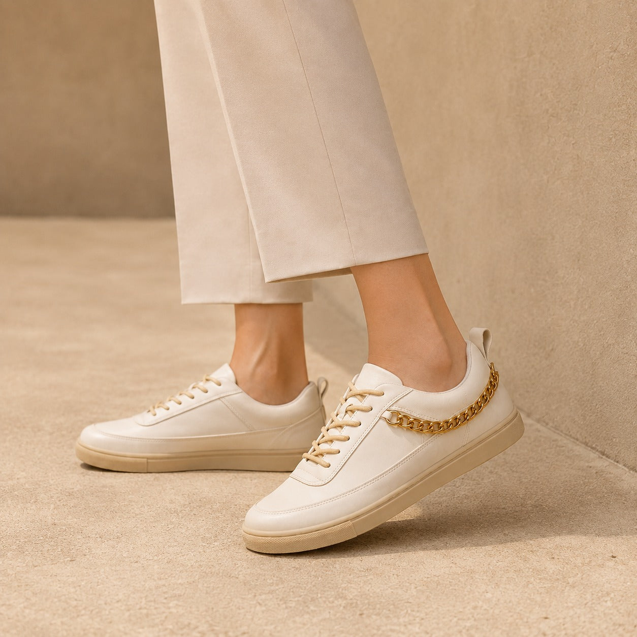 Gold Chain Sneakers – Everyday Style with a Luxe Touch