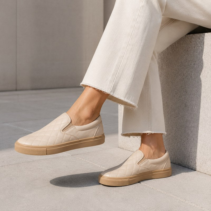 Stylish Quilted Slip-On Shoes for Women