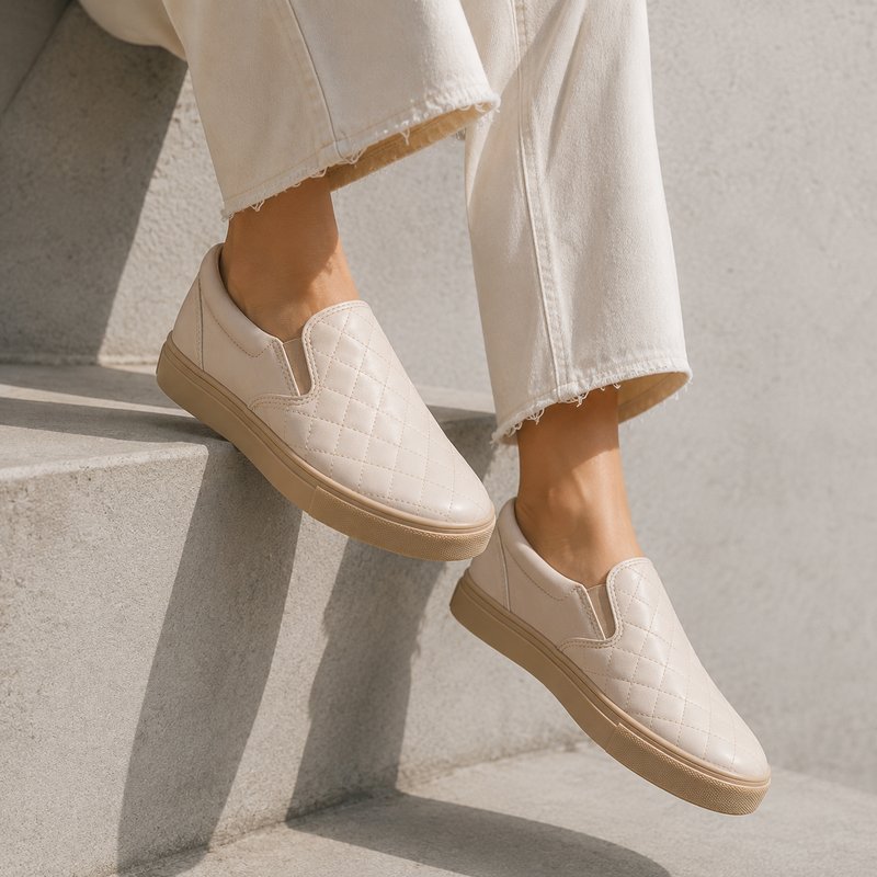 Stylish Quilted Slip-On Shoes for Women