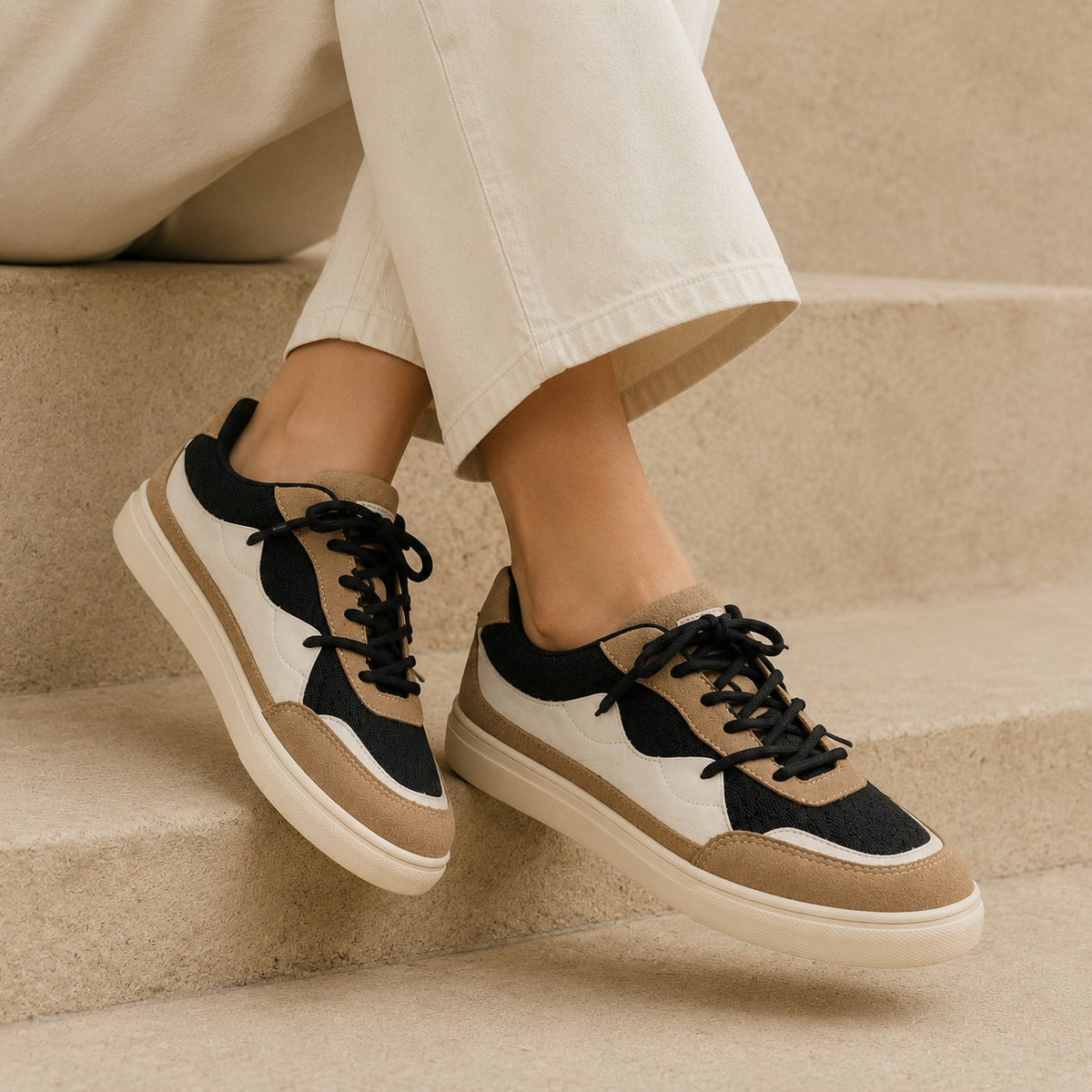 Shoppingooo Tri-Tone Sneaker
