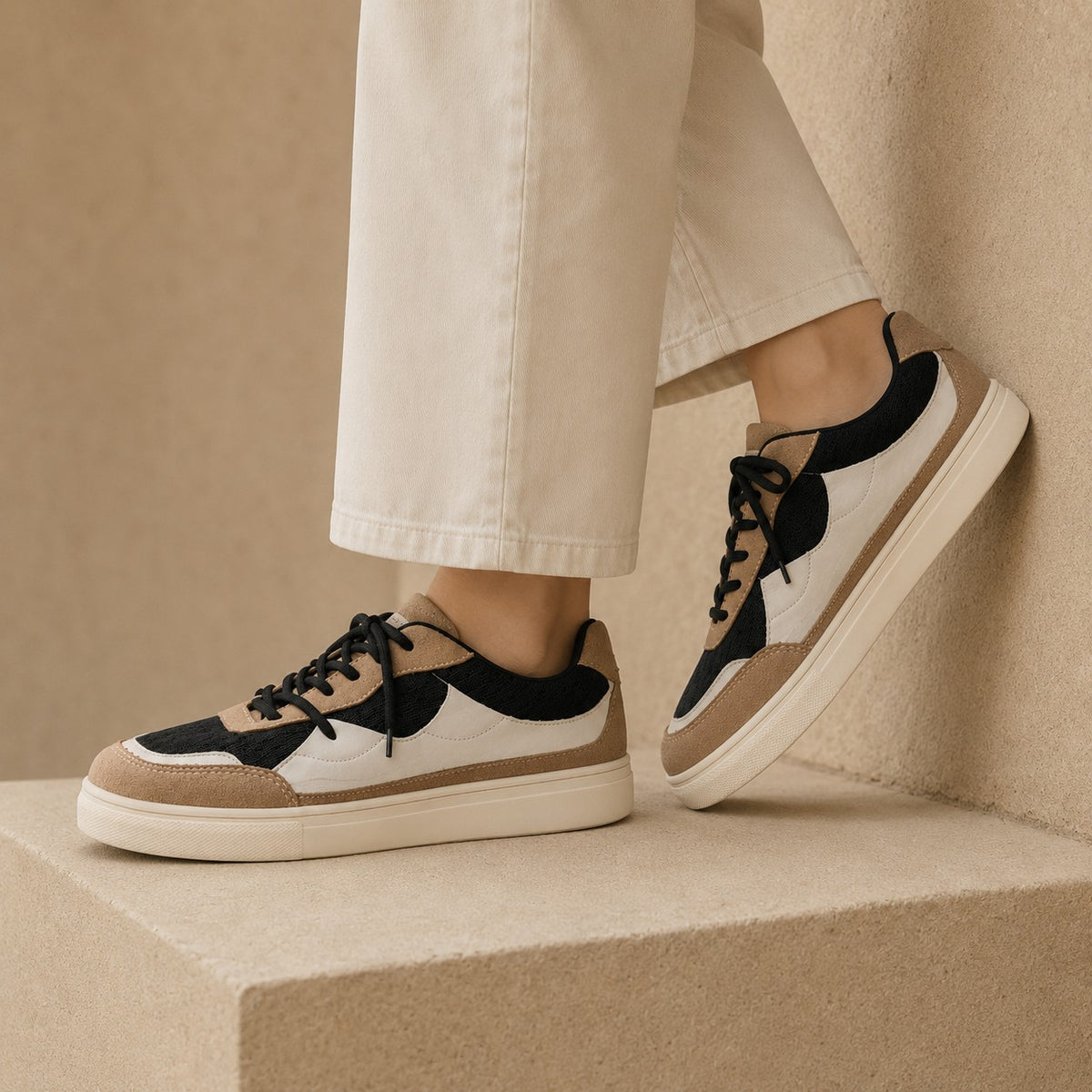 Shoppingooo Tri-Tone Sneaker