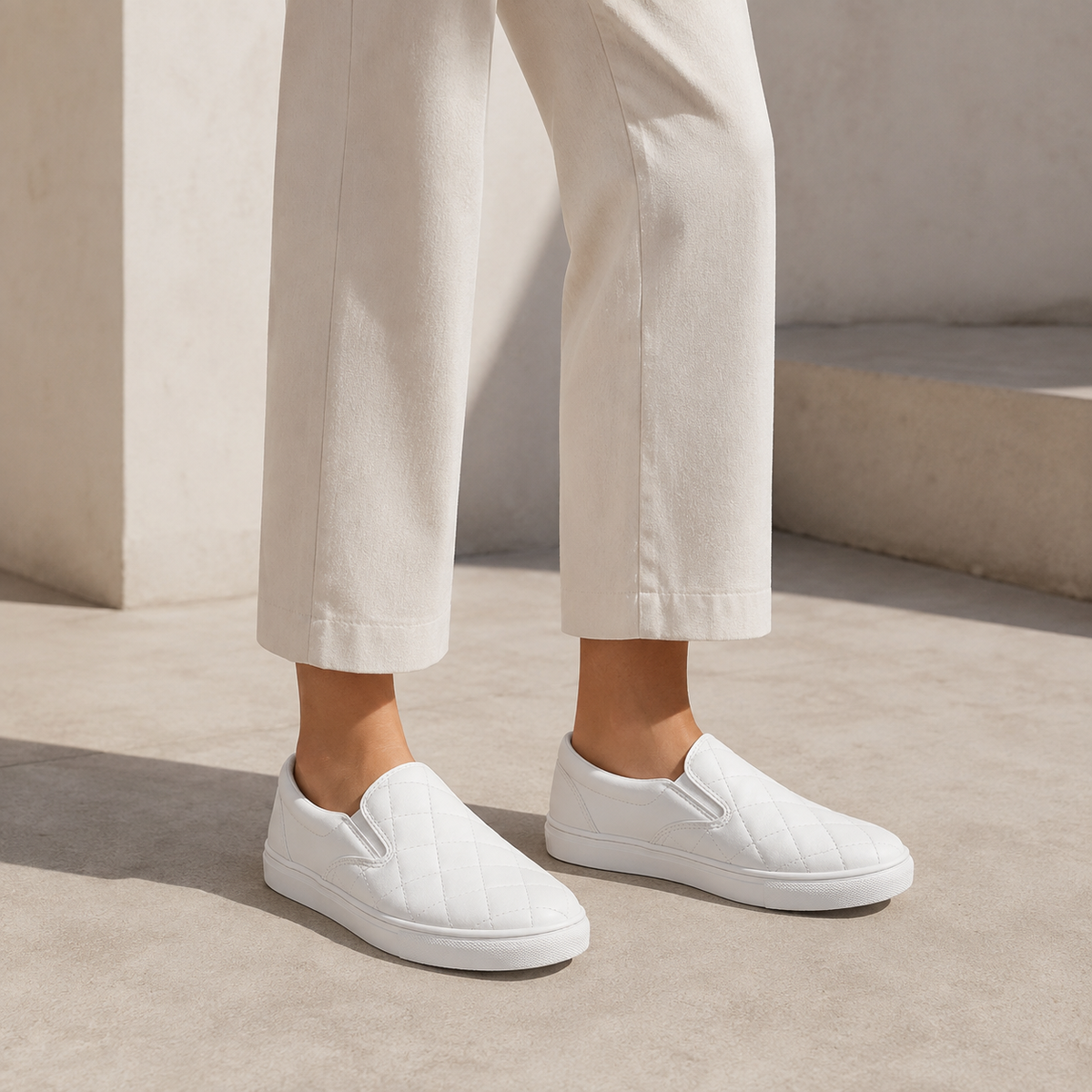 Stylish Quilted Slip-On Shoes for Women