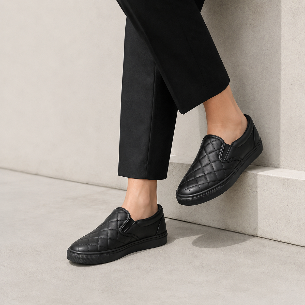Stylish Quilted Slip-On Shoes for Women